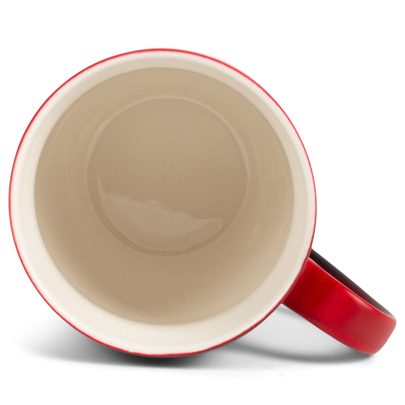 two-colors matte glaze mugs - Red