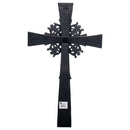 Dicksons Antiqued Intricate Double Layer 15 Inch Wood and Metal Decorative Hanging Wall Cross