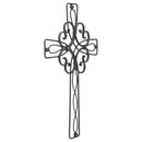 Dicksons Floral Open Intricate Black 17.5 Inch Metal Decorative Hanging Wall Cross