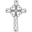 Dicksons Floral Open Intricate Black 17.5 Inch Metal Decorative Hanging Wall Cross
