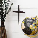 Dicksons Small Three Driven Nails Brown Rust Look 8.5 Metal Wall Cross