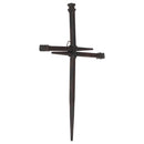 Dicksons Small Three Driven Nails Brown Rust Look 8.5 Metal Wall Cross