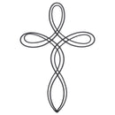 Dicksons Open Oval Flowing Metal 16 inch Decorative Wall Cross