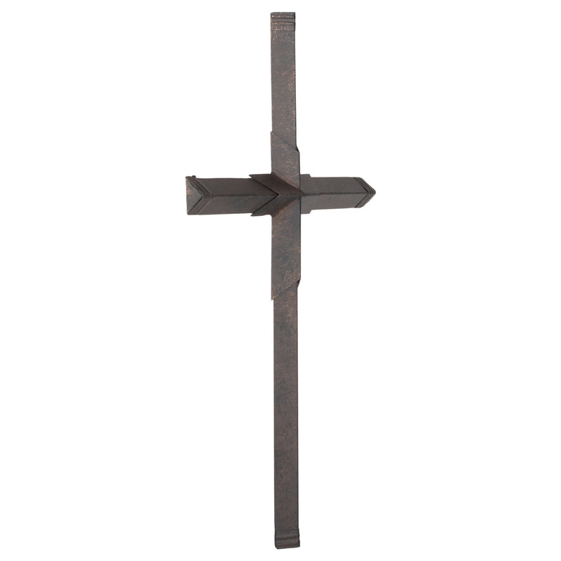 Patina Bronze 15 x 12 inch Metal Wall Cross