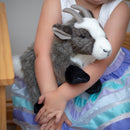 Nat and Jules Sitting Large Goat Wispy Charcoal Childrens Plush Stuffed Animal