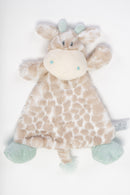 DEMDACO Colby Giraffe Sky Blue Childrens Plush Rattle Blankie