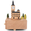 Cottage Garden Big Ben Car Woodgrain 17 inch Beech Wind-Up Musical Figurine