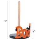 Elanze Designs Boo Bat 12 inch Resin and Wood Halloween Paper Towel Holder