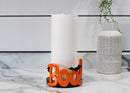 Elanze Designs Boo Bat 12 inch Resin and Wood Halloween Paper Towel Holder
