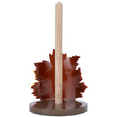 Elanze Designs Fall Leaves 12 inch Resin and Wood Harvest Paper Towel Holder