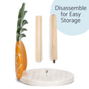 Elanze Designs Tropical Pineapple 12 inch Resin and Wood Paper Towel Holder