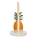 Elanze Designs Tropical Pineapple 12 inch Resin and Wood Paper Towel Holder