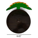 Elanze Designs Yellow Sunflower 12 inch Resin and Wood Paper Towel Holder