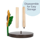 Elanze Designs Yellow Sunflower 12 inch Resin and Wood Paper Towel Holder