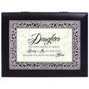 Daughter You Have Added So Much Black Silvertone Inlay Music Box Plays You Are My Sunshine