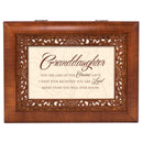 Granddaughter Greatest Gifts Ever Woodgrain Inlay Jewelry Music Box Plays You Light Up My Life