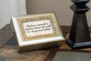 Granddaughter Such a Gift Silvertone Gold Inlay Jewelry Music Box Plays You Light Up My Life