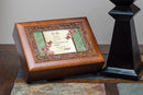 Sister Woodgrain Ornate Music Box Plays Wonderful World