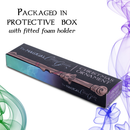 Cottage Garden Woodgrain Crown 6.25 inch Resin Collectible Witch Wizard Magic Wand Ornament