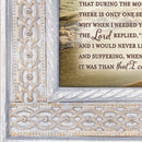 Footprints In the Sand Whitewashed Old World Music Box Plays How Great Thou Art