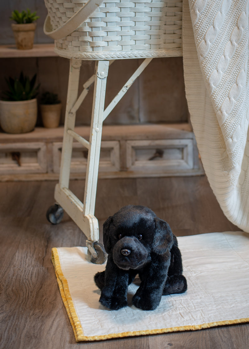 Nat and Jules Playful Large Black Labrador Dog Childrens Plush Stuffed Animal Toy