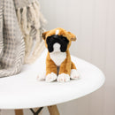 DEMDACO Brown Boxer Dog Childrens Plush Beanbag Stuffed Animal Toy