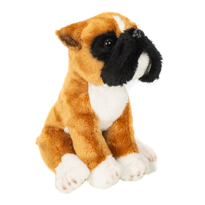 DEMDACO Brown Boxer Dog Childrens Plush Beanbag Stuffed Animal Toy
