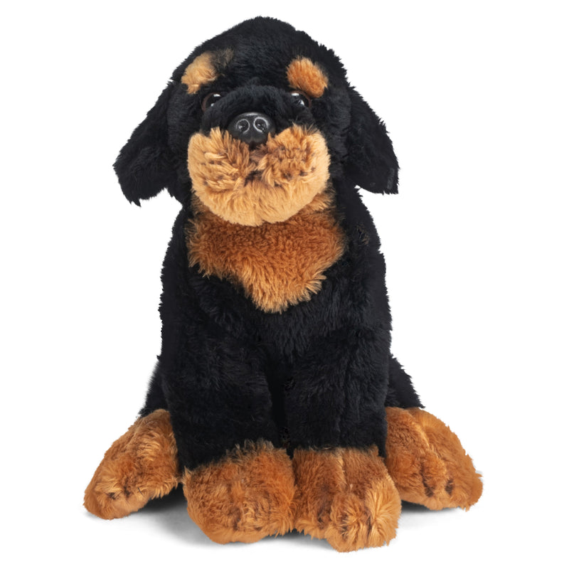 DEMDACO Black and Brown Rottweiler Childrens Plush Beanbag Toy