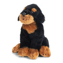 DEMDACO Black and Brown Rottweiler Childrens Plush Beanbag Toy
