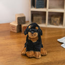 DEMDACO Black and Brown Rottweiler Childrens Plush Beanbag Toy