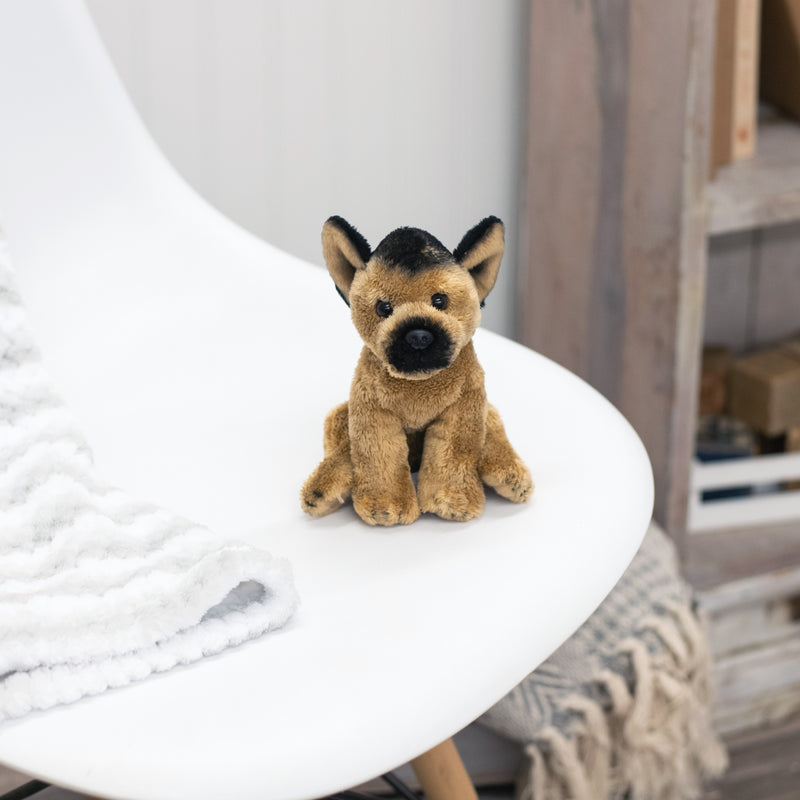 DEMDACO German Shepherd Puppy Childrens Plush Beanbag Stuffed Animal Toy