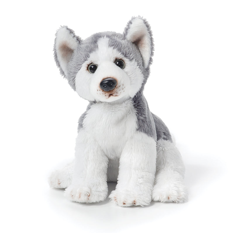 DEMDACO Siberian Husky Children's Plush Beanbag Stuffed Animal Toy 5.5 Inch, Silver