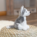 DEMDACO Siberian Husky Childrens Plush Beanbag Stuffed Animal Toy 5.5 Inch, Silver