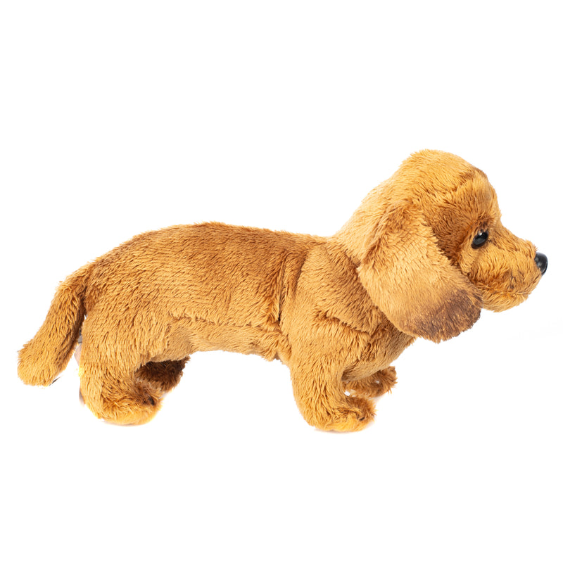 DEMDACO Light Brown Dachshund Childrens Plush Beanbag Stuffed Animal Toy