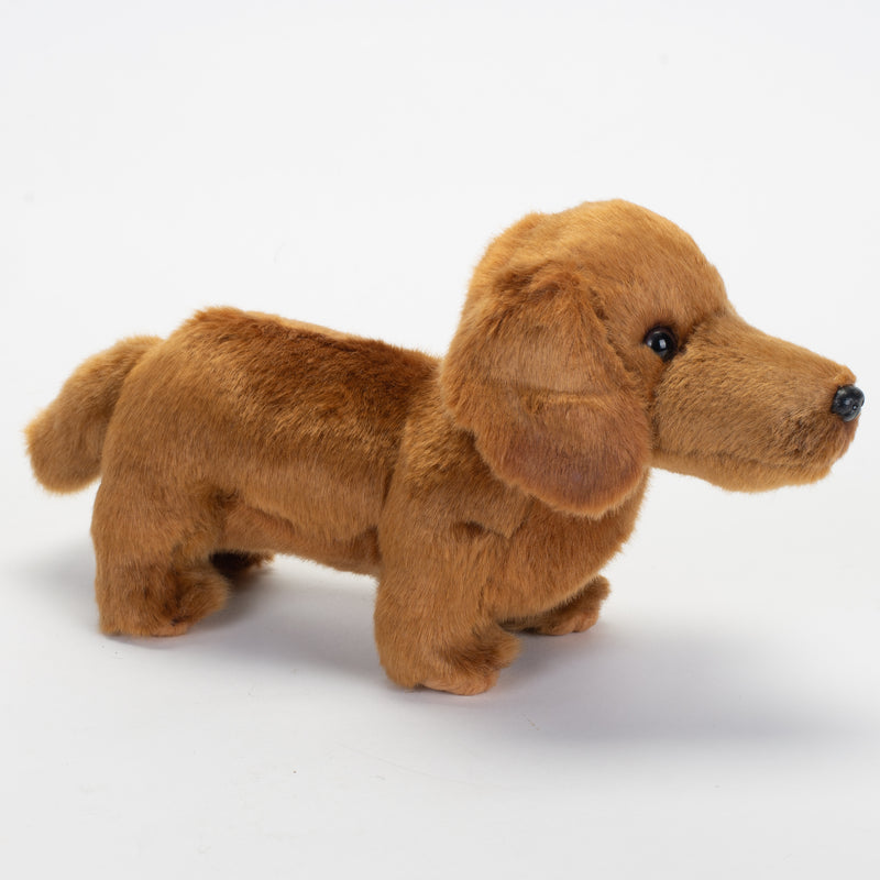 DEMDACO Playful Dachshund Dog Childrens Plush Stuffed Animal Toy, 10 Inch, Caramel Brown