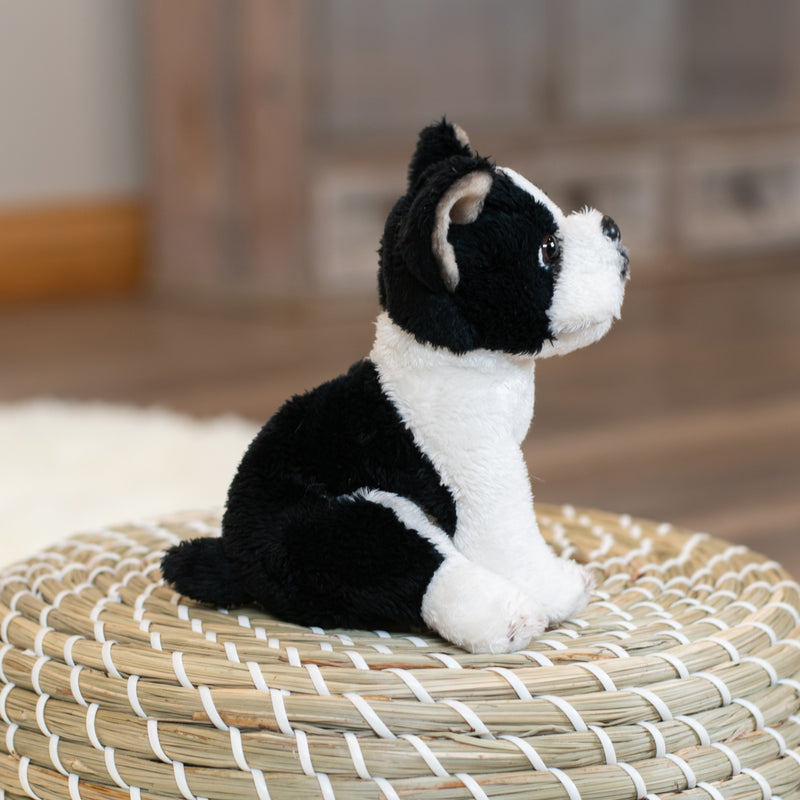 DEMDACO Boston Terrier Beanbag Black and White Childrens Plush Stuffed  Animal Toy