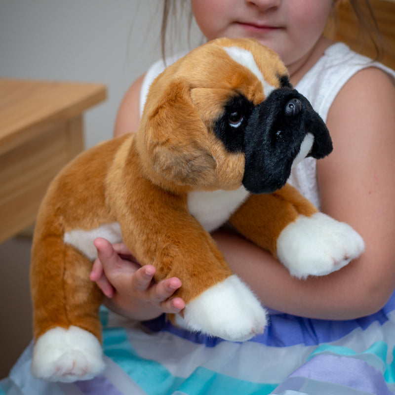 Nat and Jules Lounging Large Boxer Dog Childrens Plush Stuffed Animal Toy