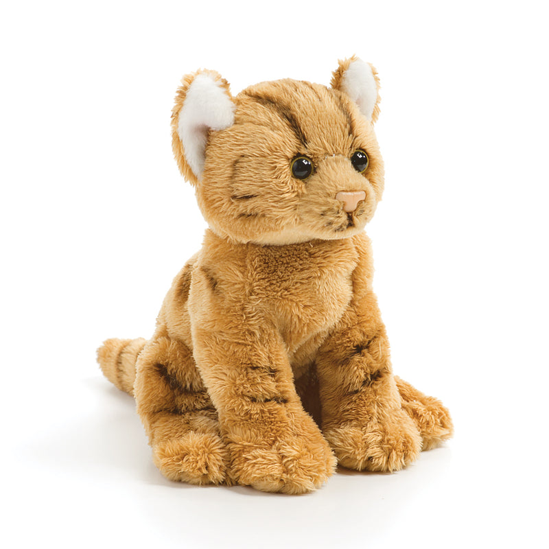 DEMDACO Orange Tabby Cat Children's Plush Beanbag Stuffed Animal Toy