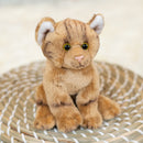 DEMDACO Orange Tabby Cat Childrens Plush Beanbag Stuffed Animal Toy