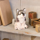 DEMDACO Little Silver Grey Wolf Childrens Plush Beanbag Stuffed Animal Toy