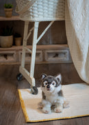 Small Wolf Friend Wispy Charcoal Childrens Plush Stuffed Animal Toy