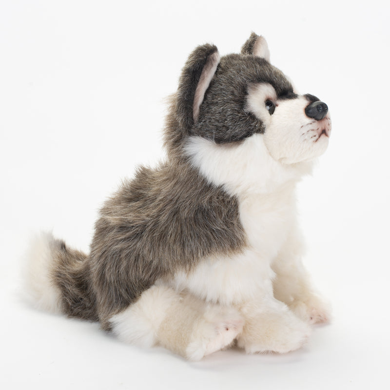 Small Wolf Friend Wispy Charcoal Childrens Plush Stuffed Animal Toy