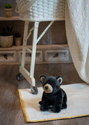 Nat and Jules Crawling Small Black Bear Childrens Plush Stuffed Animal Toy