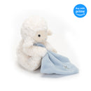 Nat and Jules Jesus Loves Me Musical Plush Lamb with Blanket, Blue