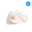DEMDACO Pink Now I Lay Me Down To Sleep Lamb With Cross Blanket Children's Plush Stuffed Animal Toy