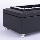 Angels Hold Hands Matte Black Jewelry Music Box Plays Amazing Grace