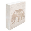 P. Graham Dunn Mama Bear Natural Brown 6 x 6 Pine Wood Mothers Day Barnhouse Block Plaque