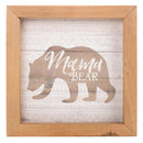 P. Graham Dunn Mama Bear Natural Brown 7 x 7 Pine Wood Mothers Day Framed Art Plaque