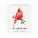 P. Graham Dunn Cardinals Appear Classic White 7.2 x 5.5 Pine Wood Bereavement Block Sign