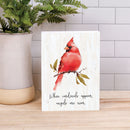 P. Graham Dunn Cardinals Appear Classic White 7.2 x 5.5 Pine Wood Bereavement Block Sign